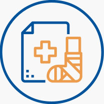 workers compensation transcription icon, Medical Transcription Company