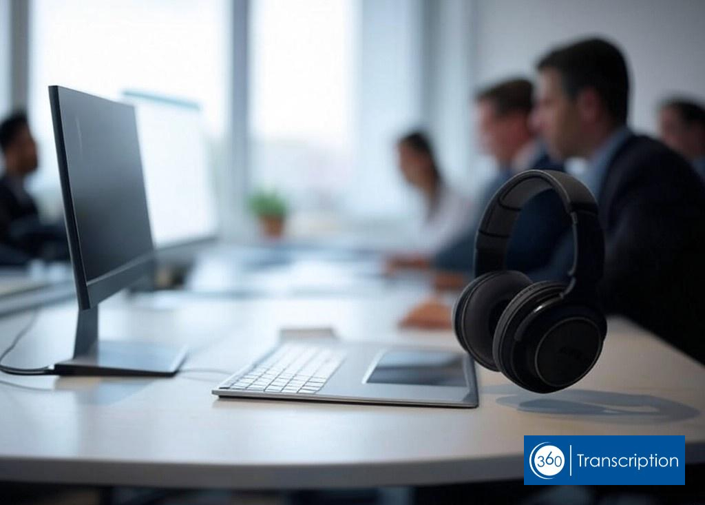 work desks and headphones, Legal Transcription, Medico-Legal Transcription, Medical Transcription Company, Medical Transcription Service, Business Transcription, Market Research Transcription